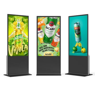 Sinalização digital LCD personalizada com resolução de 3840 * 2160 500 Nits Brilho e função SDK para publicidade interna e externa