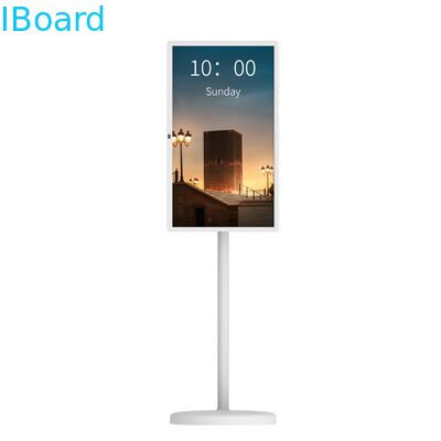 TV portátil com tela de toque inteligente de 32 polegadas com câmera embutida e bateria de 15000mAh para uso em quadro branco interativo