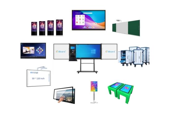 Multilínguas Opcional, tudo numa tela com placas inteligentes, incluindo alto-falantes integrados 2 X 15W, que permitem comunicação e aprendizagem interativa