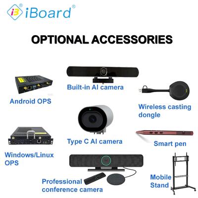 98 polegadas Interativo Flat Panel Software básico de escrita de sistema Android com função de IA Custos mais baratos Função poderosa