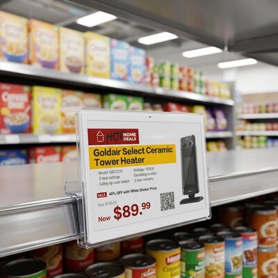 Etiqueta de preço eletrônica E-Ink para supermercado de escritório inteligente, 4 cores