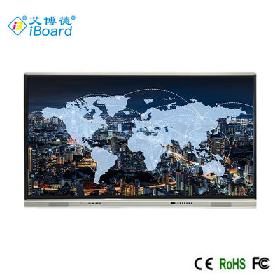 Tela táctil interativo Whiteboard 1651x929mm de 75 polegadas, Android8.0, preto e de prata